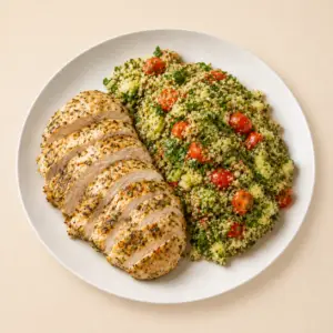 Lemon Herb Chicken Quinoa Tabbouleh