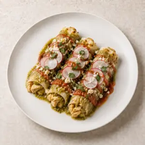 Salsa Verde Chicken Enchiladas