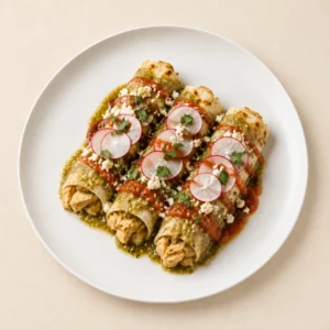 Salsa Verde Chicken Enchiladas