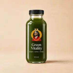 Dr. Phil Good Green Vitality 16 fl oz bottle on a warm stone background